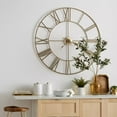thumbnail image 3 of Bouclair Gold Metal Wall Clock, 3 of 4