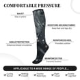 thumbnail image 3 of Lsque Forest Black Ghost Warrior Pattern Sport Compression Socks for Men & Women 15-20 mmHg Knee High Nurse Pregnant Running Medical and Travel Athletic, 3 of 6