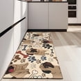 thumbnail image 4 of Pug and Footprint Kitchen Rug Mat,Kitchen Runner Rugs Non Skid Washable,Decorative Kitchen Floor Mats for Kitchen,Sink,Laundry,17"X47", 4 of 5