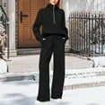 thumbnail image 2 of ZJXFGS Automet Hoodie,Hoodie Set for Women,Women's Two Piece Loungewear,Plus Size Two Piece Sets for Women,Airport Outfits for Women 2025,Comfort Sets for Women,Sweat Pant Sets for Women,Black,3XL, 2 of 3