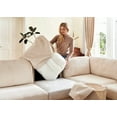 thumbnail image 4 of HONBAY Modular Corduroy Couch Sectional Sleeper Sofa Bed for Living Room, Beige, 4 of 9