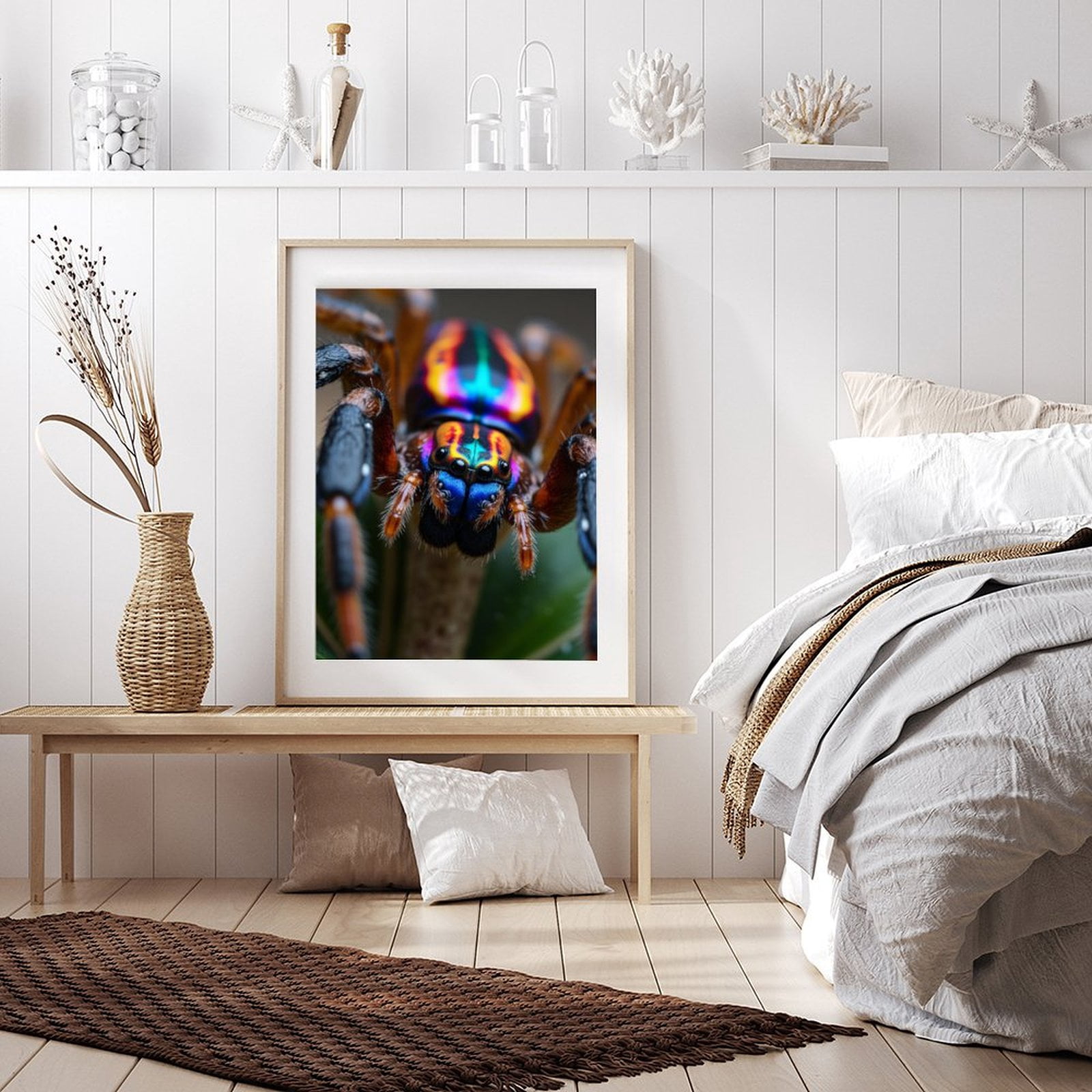 Diamond Art Kit for Adults, Colorful Jumping Spider Closeup Diamond Painting for Adults Beginners, DIY Diamond Art Painting Kits, 5D Diamond Painting Crafts for Home Decor 12x16 Frameless