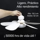 thumbnail image 4 of Ventilador CM-TOP hoja recta con luz y control remoto 3 velocidades, 4 of 8