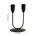 thumbnail image 3 of ZhyrZng Wrought Iron U Shaped Double Headed Metal Candlestick Black Featuring Dining Table Candlestick Design And Uncomplicated Luxurious Decorative Ornament For Home Decor, 3 of 6