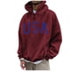 thumbnail image 1 of Men's USA Graphic Hoodie Comfortable, Stylish, and Warm Pullover Sweatshirt for Everyday Wear, 1 of 6