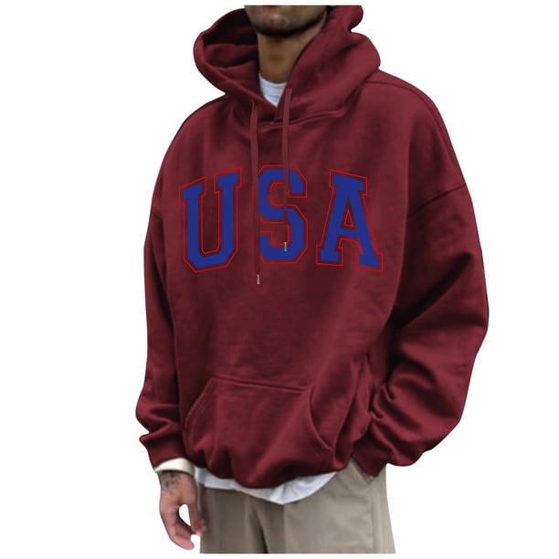 Men's USA Graphic Hoodie Comfortable, Stylish, and Warm Pullover Sweatshirt for Everyday Wear