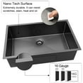thumbnail image 3 of 32 x 18 inch Gunmetal Black Undermount Kitchen Sink,  16 Gauge Stainless Steel Kitchen Sink, Nano Coated Single Bowl Kitchen Sink With Accessories, 3 of 6