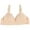 Beige, variant on Women's No Side Effects Underarm and Back-Smoothing Comfort Wireless T-Shirt Bra(Hot Pink,48)