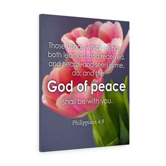 Scripture Walls God of Peace Philippians 4:9 Bible Verse Canvas Christian Wall Art Ready to Hang Unframed