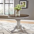 thumbnail image 2 of Pemberly Row Contemporary Crossing Pedestal Table Set- White, 2 of 4