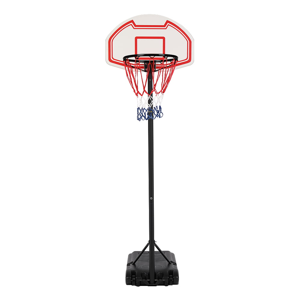 Portable Kids Basketball Stand Set Basket Hoop Backboard Net with Ball Pump WT 