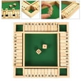 thumbnail image 2 of 4 Player Shut the Box Set Large Wooden Board Eco-Friendly Wooden Interactive Shut the Box Dice Game with Digital Numbers Four-Person Digital Game Toys for KTV Bar Club Party, 2 of 5