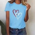 thumbnail image 4 of Tbopshirt Valentine's Day T-Shirts for Women Short Sleeve Graphic Tees, Plus Size Tops,Valentines Day Fashion Crewneck Printing Love Heart T-Shirt Casual Loose Womens Tops S-XXXL, 4 of 6