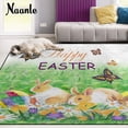 thumbnail image 2 of FREEAM Easter Holiday Non Slip Area Rug for Living Dinning Room Bedroom Kitchen, 2' x 3'(24 x 36 Inch), Easter Rabbit Nursery Rug Floor Carpet Yoga Mat, 2 of 6