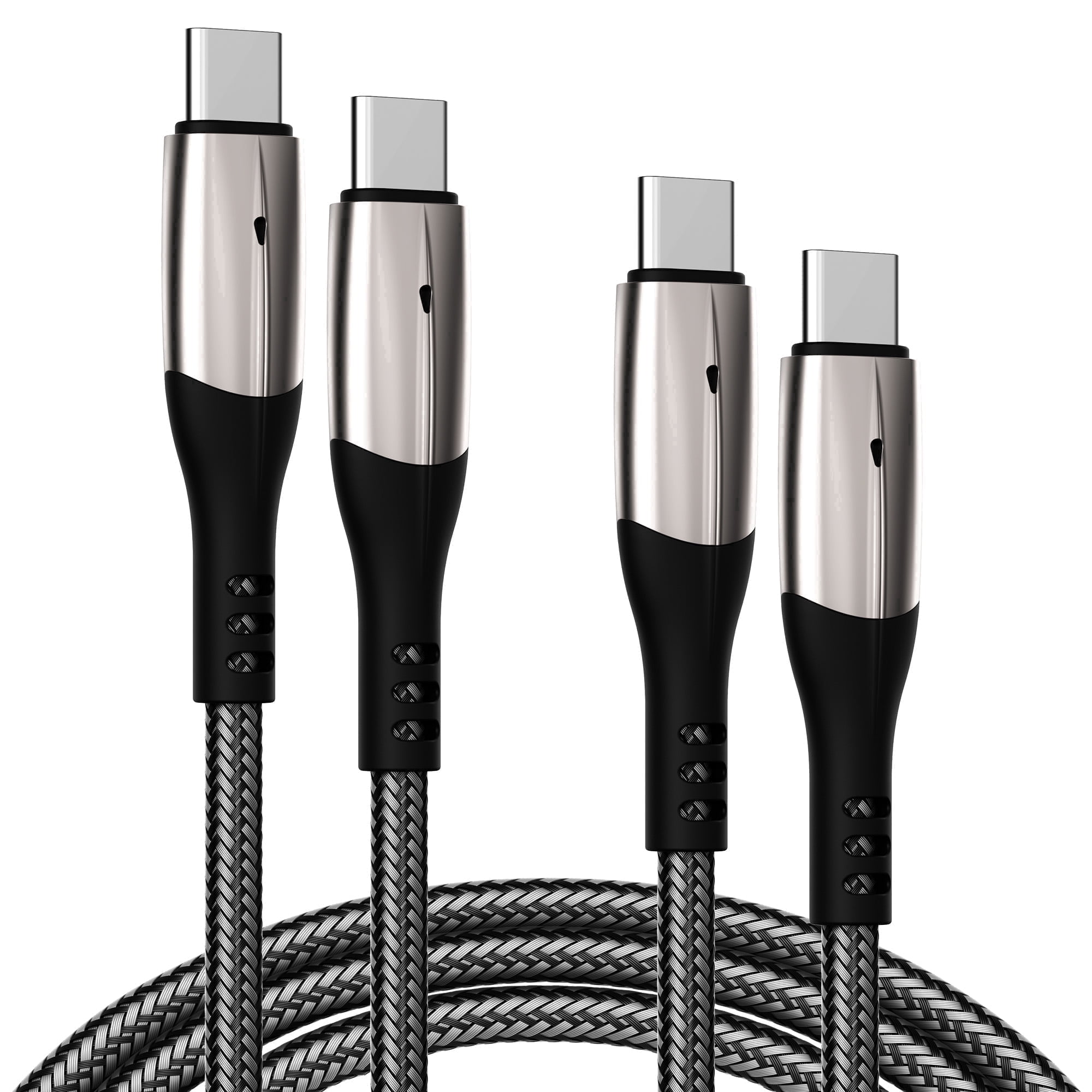 GUSGU USB C to C Charging Cable [2-Pack, 6ft] 60W Nylon Braided USB-C Charger Cable
