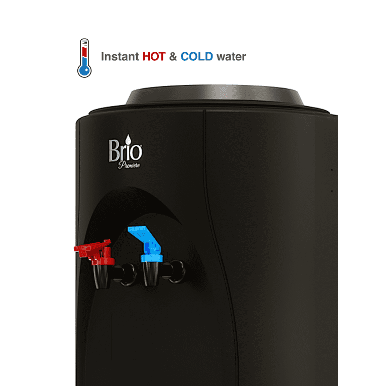 Brio 100 Series Top Load Hot and Cold Temperature Mini Water Cooler Water Dispenser, Bronze