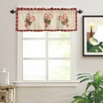 thumbnail image 2 of Candy Cane Bow Valances for Windows Christmas Winter Retro Rod Pocket Curtain Valance Window Treatment Short Curtains for Kitchen Living Room, 42"x12", 2 of 5