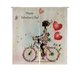 thumbnail image 1 of ABPHQTO Mujer en bicicleta San Valentín Japonés Noren Cortina Puerta Ventana Tratamiento Cortinas 85x90 cm, 1 of 1