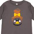 thumbnail image 4 of Inktastic Halloween Fall Cute Smiling Scarecrow Face Girls Long Sleeve Toddler T-Shirt, 4 of 5