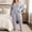 Gray, variant on NominalSnug Womens Plus Size Pajamas Sets Long Sleeve Tops Sleepwear High Waisted Pants Cozy Homewear