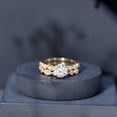 thumbnail image 6 of Rosec Jewels Certified Moissanite Engagement Wedding Ring Set for Women (D-VS1 Grade) - 2 Carat Moissanite Ring with Side Stones, 18K Yellow Gold, US 6.00, 6 of 8