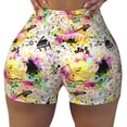 thumbnail image 2 of Balery Retro Musical Pantalones cortos de entrenamiento estampados para mujer, sin costuras, ajustados, para gimnasio, yoga, correr, deportes, ejercicio activo, fitness.-XX-Large, 2 of 8