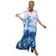 thumbnail image 2 of Blusa de playa de algodón con estampado de marca de agua, bata larga, blusa de bikini con protección solar para vacaciones en la playa, 2 of 6