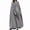 Gray, variant on FRSASU Plus Size Women Coats Women Autumn Solid Hooded Button Cloak Split fork Woolen Coat