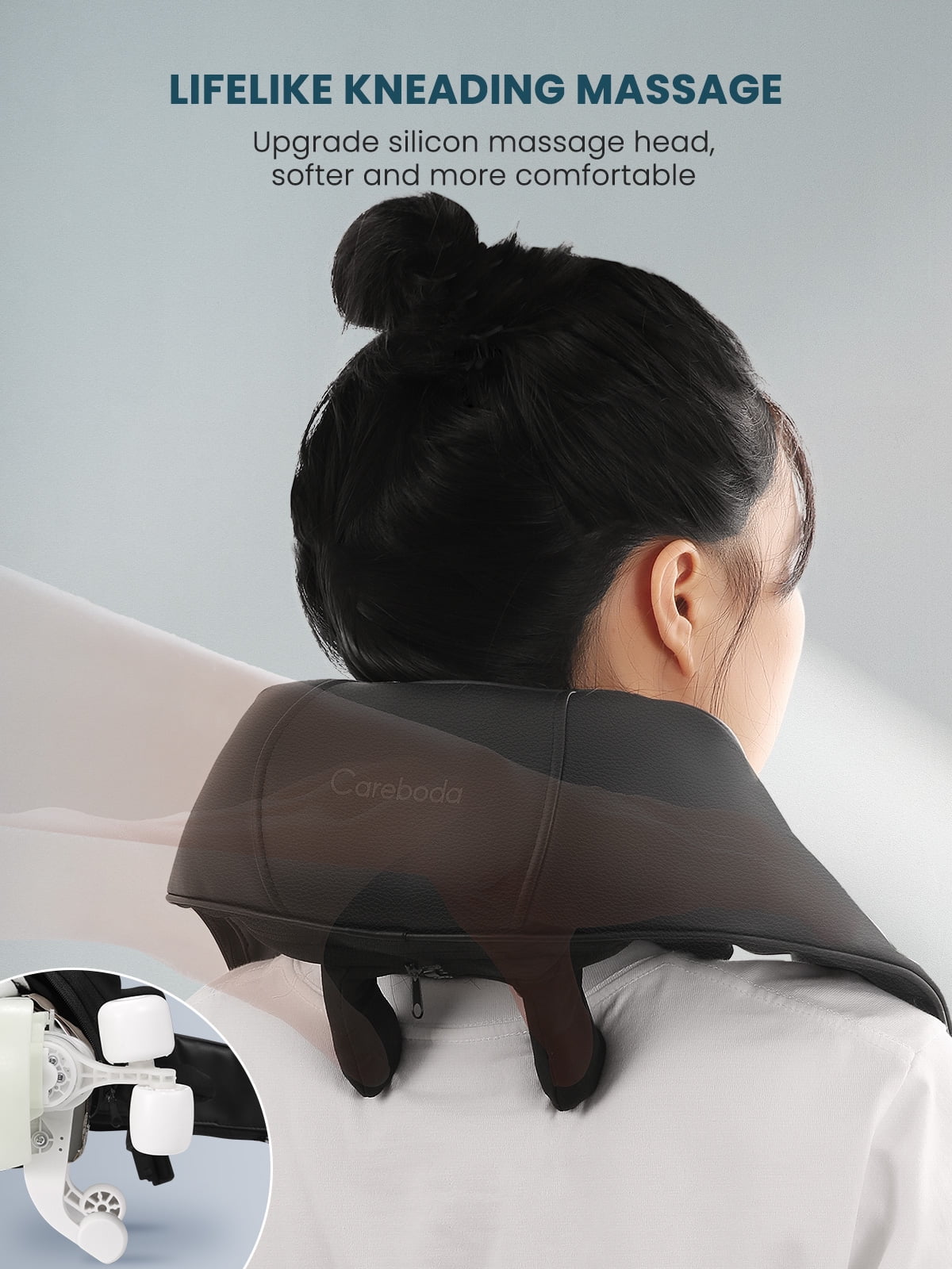 Naipo Cordless Rechargeable Back Massager Shiatsu Neck Shoulder Massag –  MAXKARE