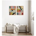 thumbnail image 2 of Kate and Laurel King of Clubs & Queen With Flower 2 Piece Framed Canvas Wall Art Set by Felicia Dadak, Sylvie Natural Modern Contemporary, Abstract Art for Wall Decor, 2 of 8