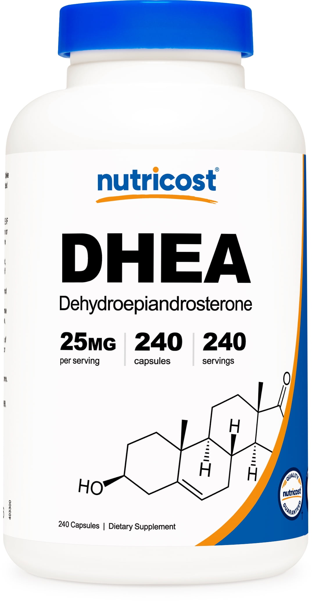 Nutricost DHEA 25mg, 240 Capsules - Gluten Free, Non-GMO Supplement