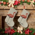thumbnail image 6 of Vsdgher Flamingo Sitting On Chair Christmas Stockings 18 inch Large Kids Stocking Bags Hanging Socks for Christmas Decor Decorations, 6 of 7