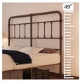 thumbnail image 3 of Cal-King-Bed-Frame with headboard Giselle-Vintage Antique-Metal - Iron Platform Mattress Foundation,49 inch High,No Box Spring Needed(Brown), 3 of 5