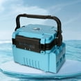 thumbnail image 3 of Caja de barril de pesca ajustable, duradero, diseño a presión para artes de pesca (Celeste), 3 of 3
