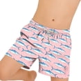 thumbnail image 4 of Zpanxa Kids Shorts Polyester Spandex Print Pattern with Drawstring Elastic Waistband Casual Swim Trunks 14-15 Years, 4 of 7
