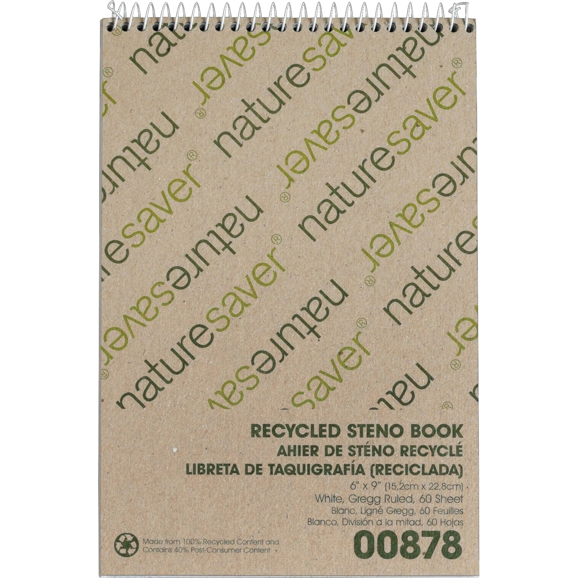 Nature Saver, NAT00878, Recycled Steno Book, 1 Each
