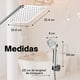 thumbnail image 2 of Llaves para Regadera de Bano de Alta Presion – Regadera Cuadrada 10'' y Ducha de Mano 9'' con Brazo Extensible, 3 Modos de Rociado Ajustable y Ganchos de Acero Inoxidable, Diseno Moderno | BEE VIBES, 2 of 7
