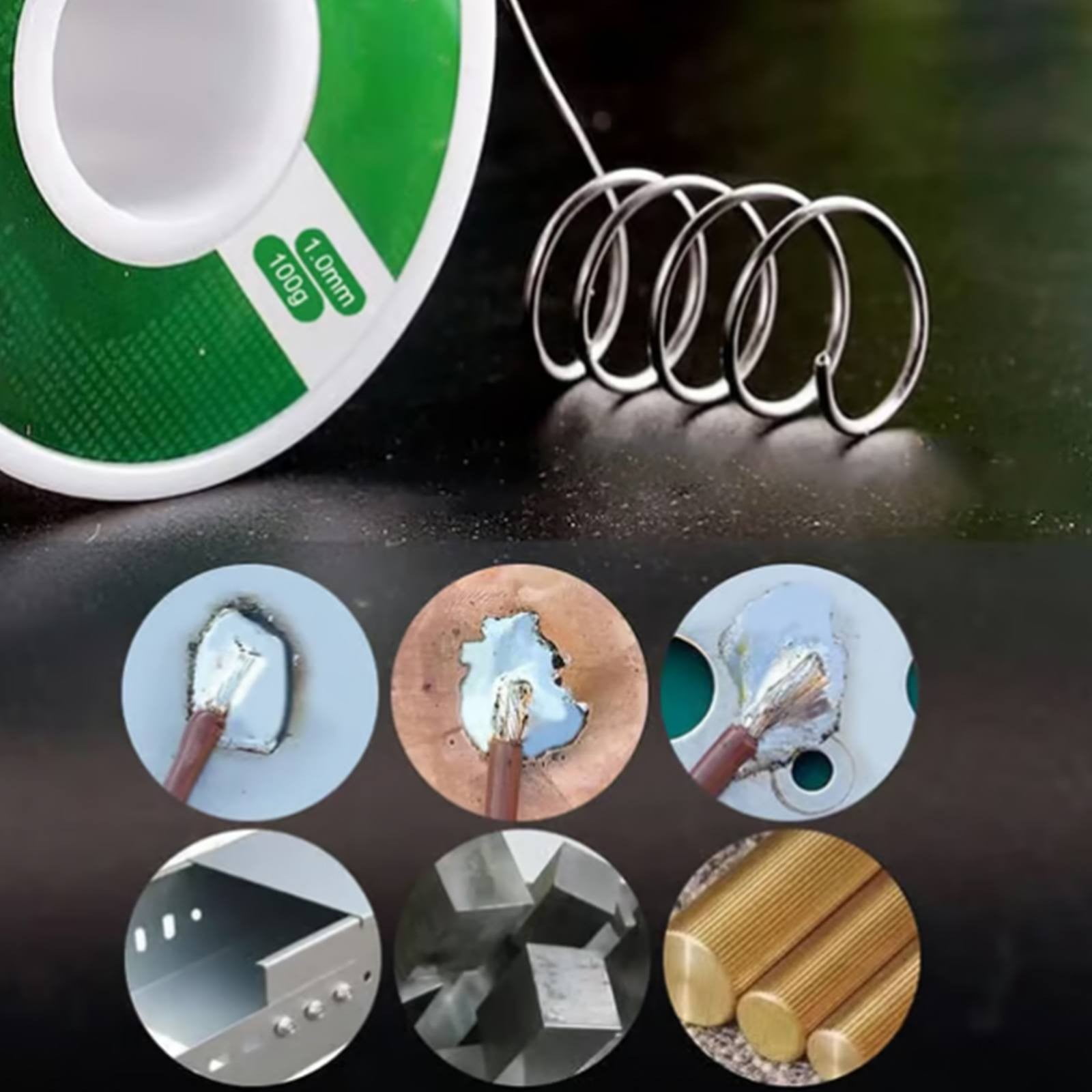 Toolix Hot Sale! Aluminum Stainless Melt Soldering Wire Tin Core For Electrical Soldering For Repair Tiny Solder,A