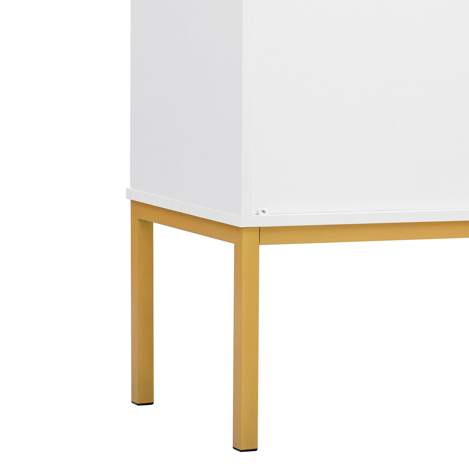 Kadyn 54" Sideboard Buffet Cabinet, Sideboard Storage Cabinet with Artificial Rattan Door and Rebound Device for Entryway, White Kadyn 54" Sideboard Buffet Cabinet, Sideboard Storage Cabinet with Artificial Rattan Door and Rebound Device for Entryway, White