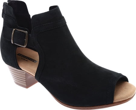 clarks open toe boots