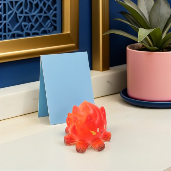 AURARMLET Campfire Decorativa Roja Con Efectos De Llama LED Para Ambiente Acogedor En Interiores
