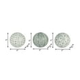 thumbnail image 3 of Sagebrook Home Set of 3 Ceramic Ball 4" Set of Green and White Decorative Round Table Orbs, 3 of 7