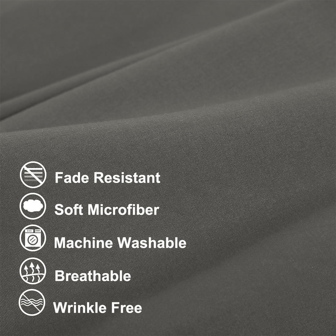 Unique Bargains 2 Pack Microfiber Body Pillow Cases Gray 20" x 54"