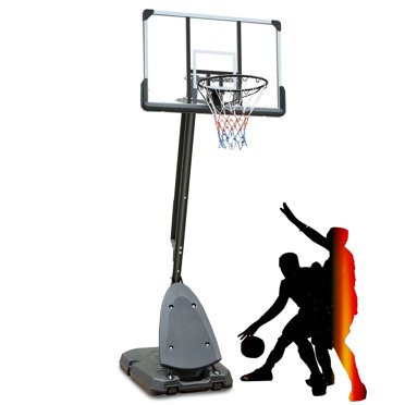 Use for Outdoor Height Adjustable 7.5 to 10ft Basketball Hoop 44 Inch Backboard Portable Basketball Goal System with Stable Base and Wheels