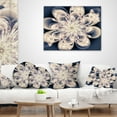 thumbnail image 4 of Designart White Fractal Flower - Modern Floral Throw Pillow - 12x20, 4 of 5