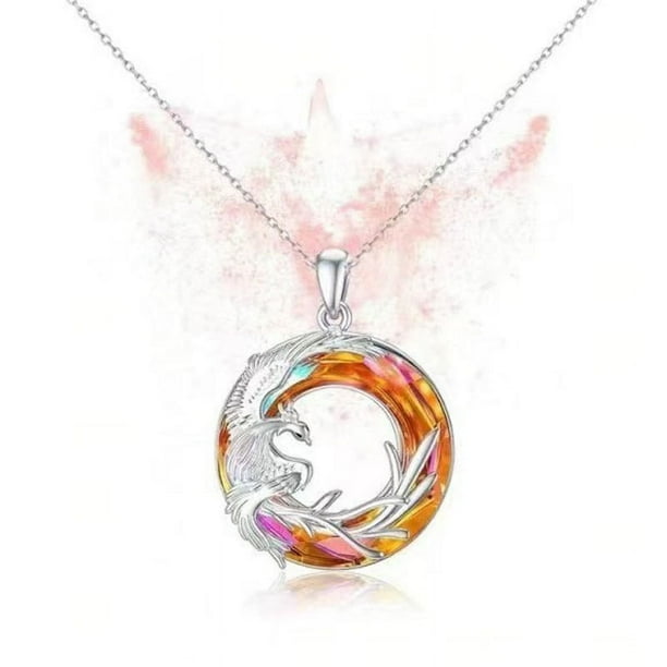 XWSHYW Collares Colgantes Collar con Colgante de Pendientes Reborn de Fuego de Vida con Personalidad de Moda