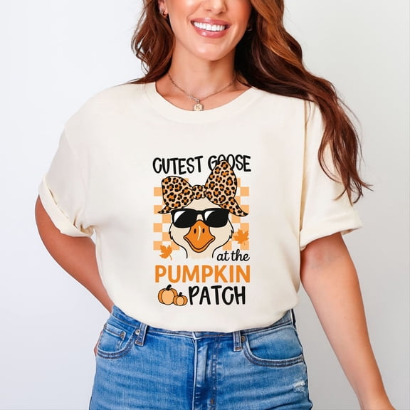 Cutest Goose At The Pumpkin Patch - Women's Garment Dyed Tee