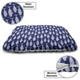 thumbnail image 3 of Fish Pet Bed, Grunge Silhouettes of Dangerous Piranhas Repetitive Pattern, Chew Resistant Pad for Dogs and Cats Cushion with Removable Cover, 24" x 39", Indigo and Pastel Purple, by Ambesonne, 3 of 4