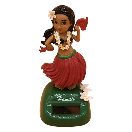 

TMOYZQ Christmas Toys for Baby Girls Boys Solar Grass Skirt Cartoon Shaking Head Doll Car Decoration Creative Gift Children s Toy Hawaiian Girl Gift for Toddler on Clearance