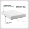 thumbnail image 3 of AllerEase Waterproof Mattress Protector Stain Protection Twin Particle Barrier Hot Water Washable Machine Washable Durable Zippered Knit Mattress Cover Stretch Corners (White), 3 of 8